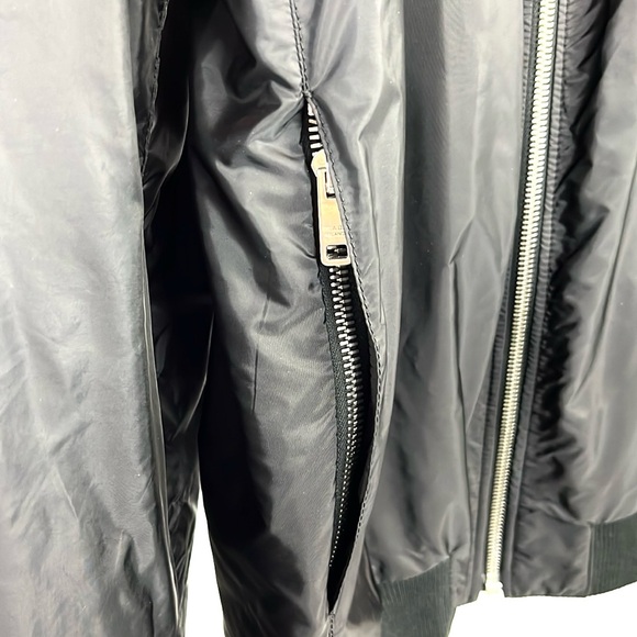 Prada Black Reversible Leather and Nylon Bomber Jacket - Picture 9 of 14